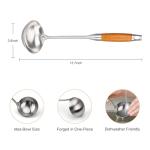 Stainless Steel Soup Ladle with Wooden Handle