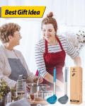 Set of 2 Silicone Ladle Spoons for Cooking