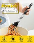 Silicone Pasta Fork and Ladle Set - Black