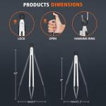 Hotec Stainless Steel Tongs Set - 9" & 12