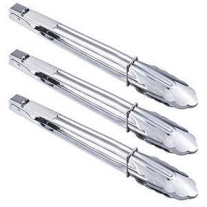 HINMAY 12-Inch Stainless Steel Grilling Tongs (3-Pack)