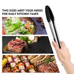 Hotec Stainless Steel Locking Kitchen Tongs Set of 2