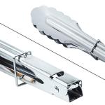 HINMAY 12-Inch Stainless Steel Grilling Tongs (3-Pack)