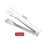 Stainless Steel Locking Kitchen Tongs - 2 Pack