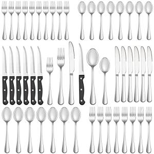 48-Piece Stainless Steel Flatware Set for 8