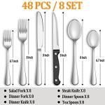 48-Piece Stainless Steel Flatware Set for 8
