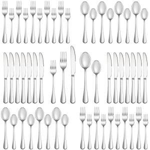 40 Piece Stainless Steel Silverware Set for 8