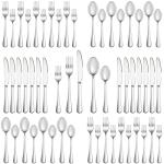 40 Piece Stainless Steel Silverware Set for 8
