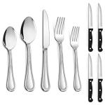 24-Piece Stainless Steel Silverware Set with Knives