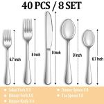 40 Piece Stainless Steel Silverware Set for 8