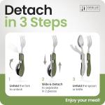 Orblue 4-in-1 Portable Camping Utensil Set