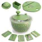 SUSTEAS Large Salad Spinner with 5 Blade Slicer