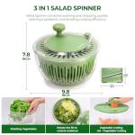 SUSTEAS Large Salad Spinner with 5 Blade Slicer