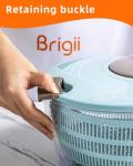 Brigii 4L Salad Spinner with Double Drainage Holes