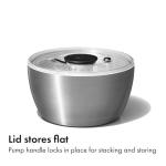 OXO Steel Salad Spinner with Lid for Greens