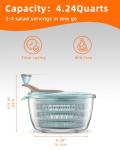 Brigii 4L Salad Spinner with Double Drainage Holes