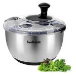 Stainless Steel Salad Spinner with Crank Drive
