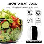 One-Handed Salad Spinner with Brake Button, Black