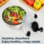 Stainless Steel Salad Spinner with Crank Drive