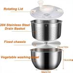 Large 6L Stainless Steel Salad Spinner and Washer
