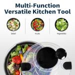 Stainless Steel Salad Spinner with Crank Drive