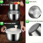 Large 6L Stainless Steel Salad Spinner and Washer
