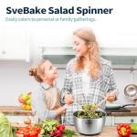 Stainless Steel Salad Spinner with Crank Drive