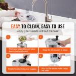 VEVOR One-Handed Stainless Steel Salad Spinner 4.75Qt