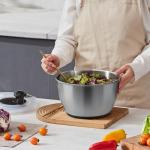 VEVOR One-Handed Stainless Steel Salad Spinner 4.75Qt