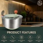 5 Qt Stainless Steel Salad Spinner with Strainer