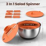 Emojoy 5 Qt Stainless Steel Salad Spinner