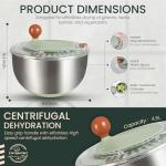 5 Qt Stainless Steel Salad Spinner with Strainer