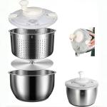 Stainless Steel Salad Spinner - 6L Capacity