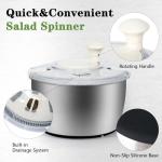 5Qt Stainless Steel Salad Spinner and Vegetable Dryer