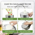 5Qt Stainless Steel Salad Spinner and Vegetable Dryer