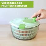Large Green Salad Spinner with Lid Lock & Handle