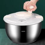 MOUNW 6L Salad Spinner with Stainless Steel Bowl