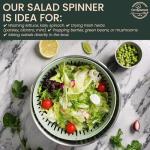 5 Qt Stainless Steel Salad Spinner with Strainer