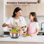 Emojoy 5 Qt Stainless Steel Salad Spinner