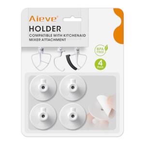AIEVE 4 Pack Mixer Attachment Holders for Kitchenaid