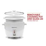 Electric Rice Cooker with Automatic Keep Warm, 6 Cups