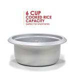 Electric Rice Cooker with Automatic Keep Warm, 6 Cups