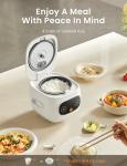 COMFEE' Portable Mini Rice Cooker with Timer