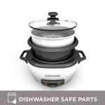 BLACK+DECKER 6-Cup Rice Cooker with Steaming Basket