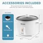AROMA Rice Cooker, 8-Cup Capacity, One-Touch