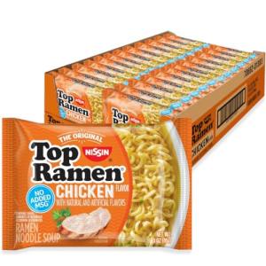Nissin Chicken Top Ramen Noodle Soup, 24 Packs