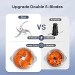 Ganiza 2-Speed Food Processor with Glass Bowl