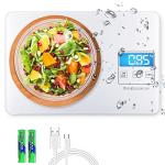 MegaWise Digital Kitchen Scale - Waterproof & Rechargeable