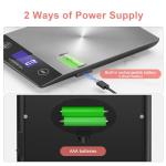 CROWNFUL Rechargeable Stainless Steel Kitchen Scale