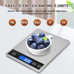 Digital Kitchen Scale, 33lb Waterproof Stainless Steel